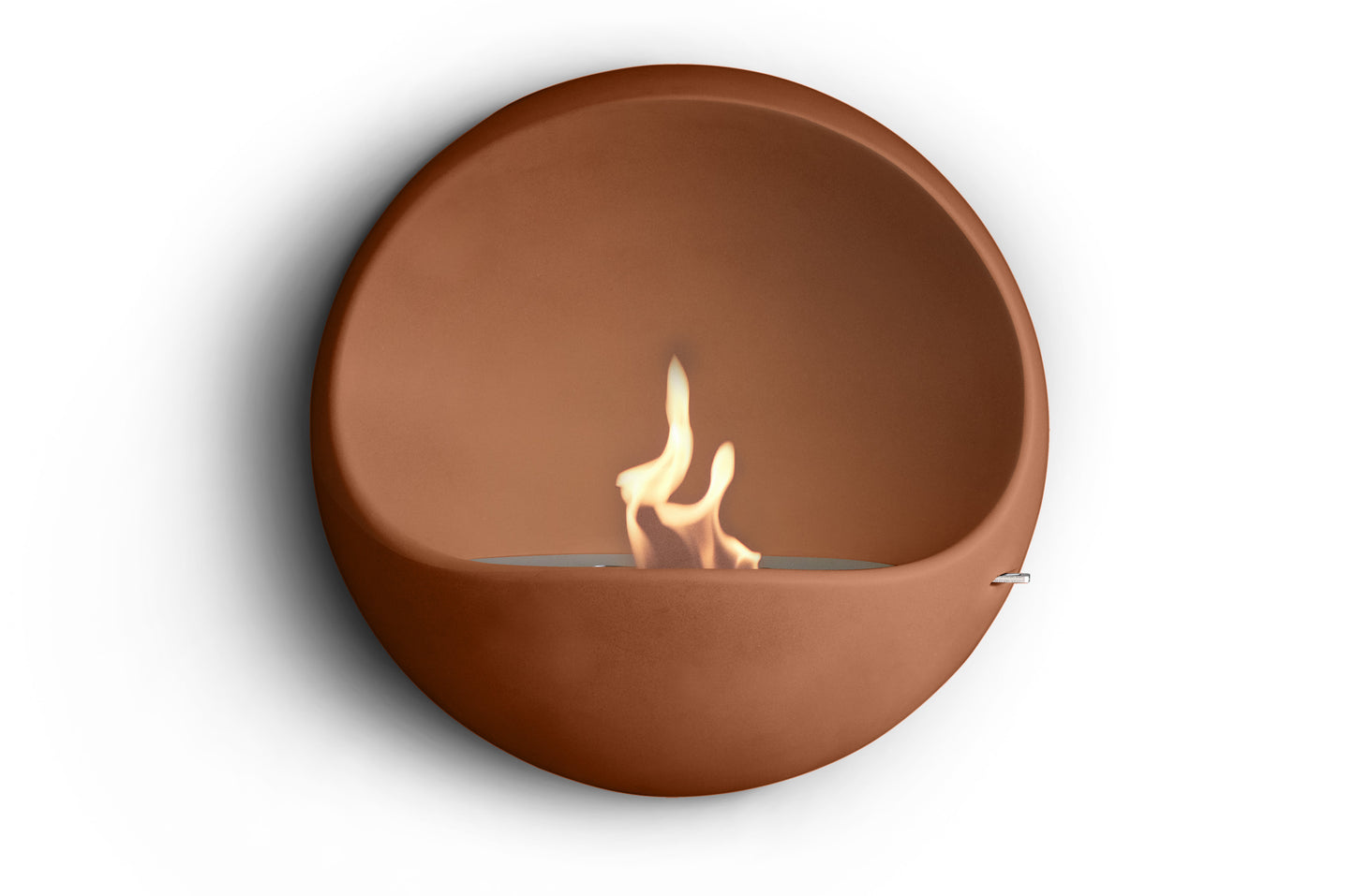 My Cave, Bio Fireplace, color Burning Rust, Material Silk Concrete