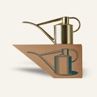 HAWS The Fazeley Flow – Two Pint (Brass) on the Haws cardboard box