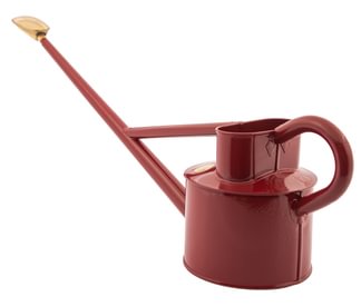 HAWS The Rowley Ripple 1 Liter - Burgundy Watering Can with a gold spout