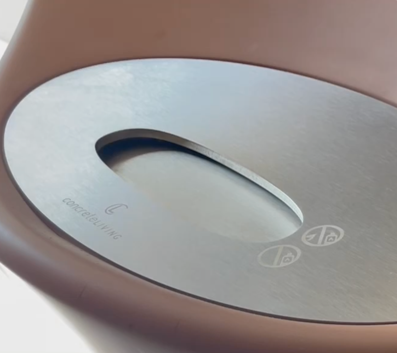 My Cave, Bio Fireplace, Color: Moisty Oyster, Materials: Silk Concrete, Burn Chamber