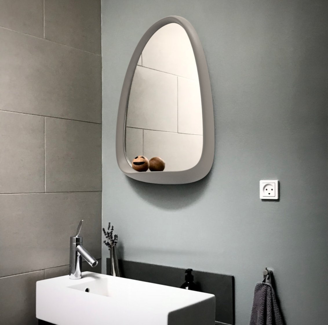 Pond - Large Mirror - Moisty Oyster