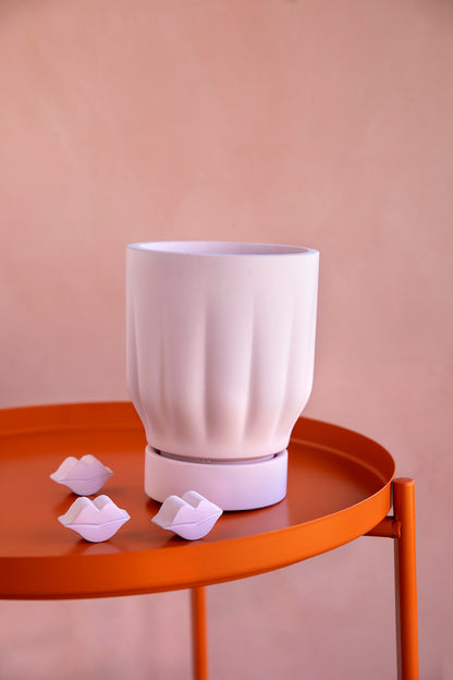 Raw Matter Silk Concrete Flower Pot Ø25 H33 - Candy Floss