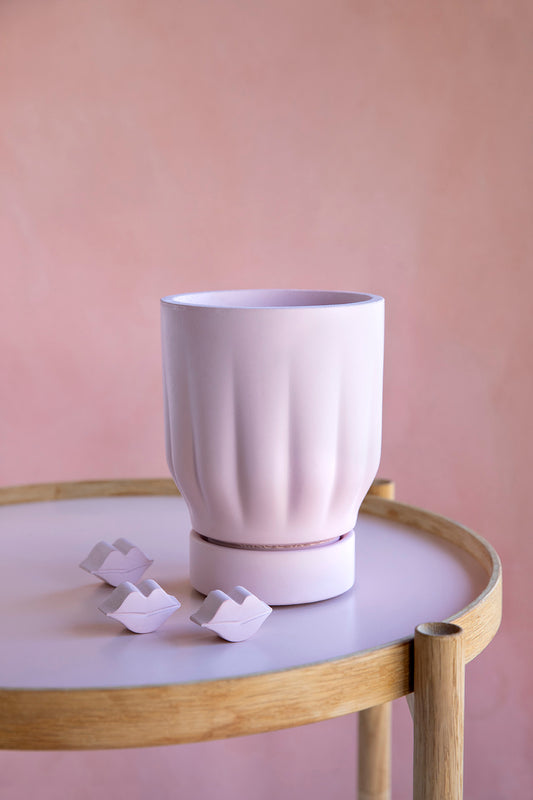 Raw Matter Silk Concrete Flower Pot Ø21 H28 - Candy Floss