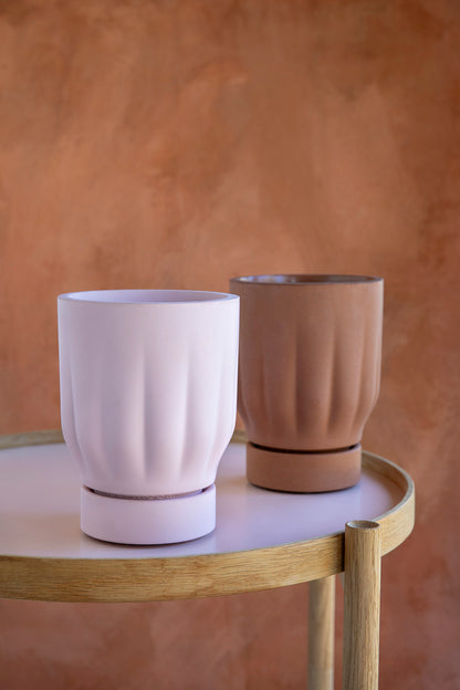 Raw Matter Silk Concrete Flower Pot Ø25 H33 - Candy Floss
