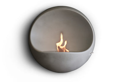 My Cave, Bio Fireplace, Color: Moisty Oyster, Materials: Silk Concrete 