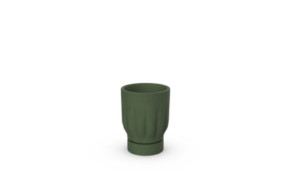Raw Matter Silk Concrete Flower Pot Ø14 H18 - Olive Skin