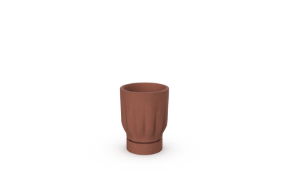 Raw Matter Silk Concrete Flower Pot Ø14 H18 - Burning rust