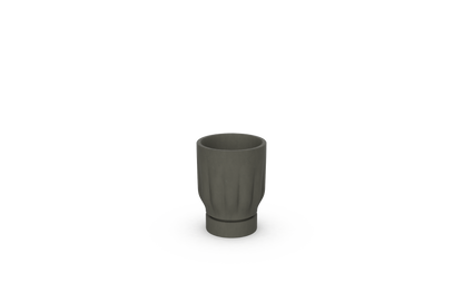 Raw Matter Silk Concrete Flower Pot Ø14 H18 - Ash Ash