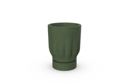 Raw Matter Silk Concrete Flower Pot Ø21 H28 - Olive Skin
