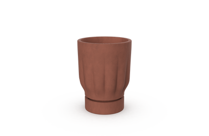 Raw Matter Silk Concrete Flower Pot Ø21 H28 - Burning rust