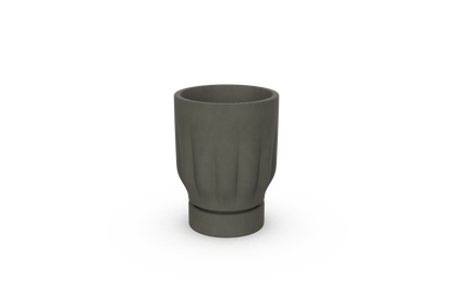 Raw Matter Silk Concrete Flower Pot Ø21 H28 - Ash Ash