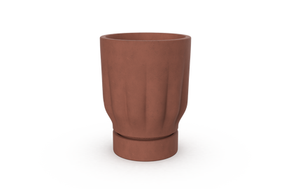 Raw Matter Silk Concrete Flower Pot Ø25 H33 - Burning rust
