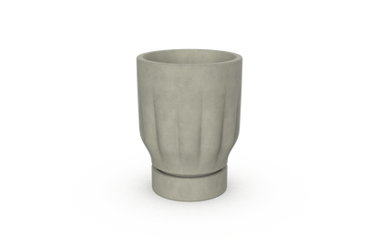 Raw Matter Silk Concrete Flower Pot Ø25 H33 - Mosty oyester