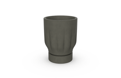 Raw Matter Silk Concrete Flower Pot Ø25 H33 - Ash Ash
