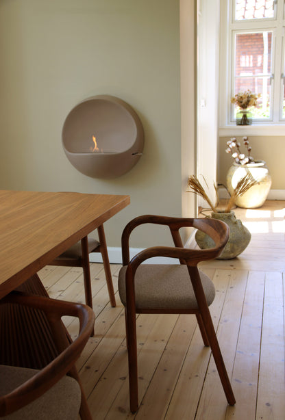 My Cave Bio Fireplace  color Coffee to Go on wall 