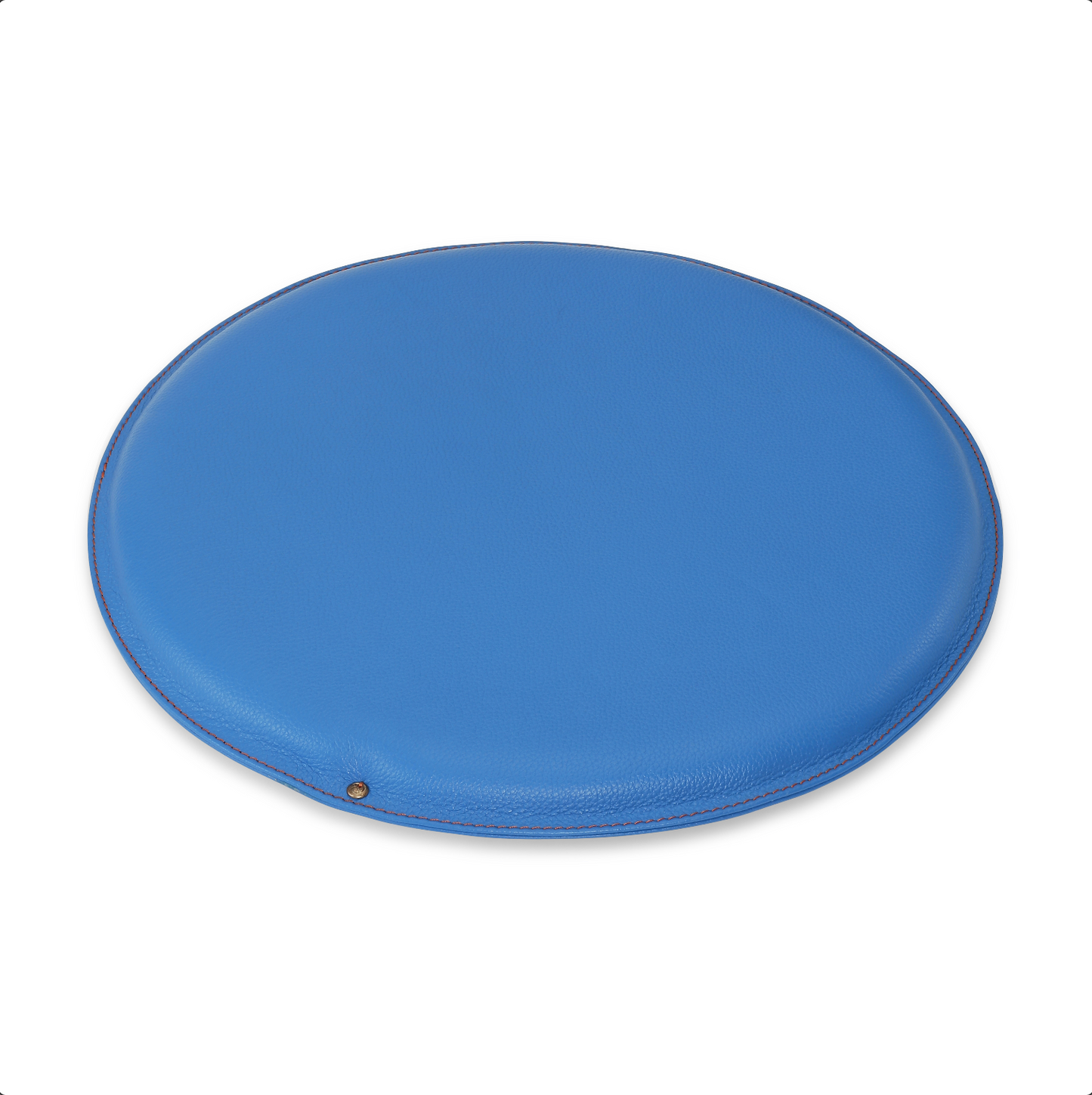 Round my Petite - Leather Pillow - Bold Blue