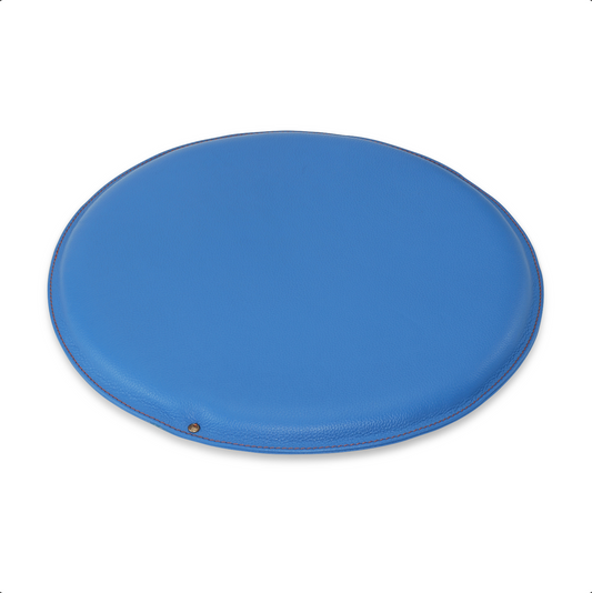 Round my Petite - Leather Pillow - Bold Blue