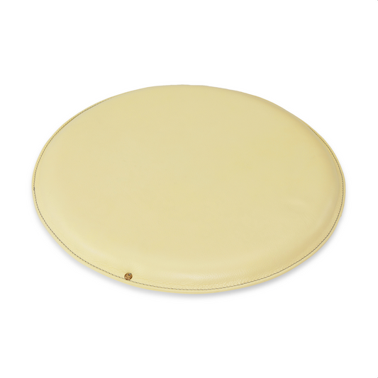 Round my Petite - Leather Pillow - Pale Pineapple