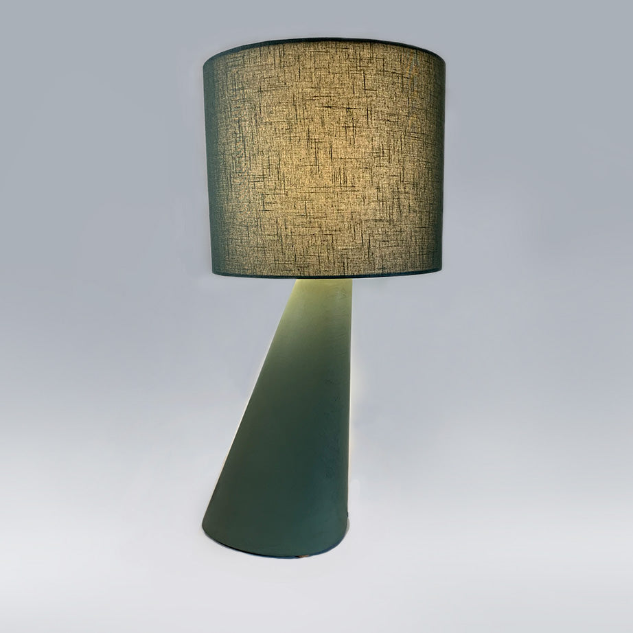 Right Angle - Lamp & Shade - Olive Skin